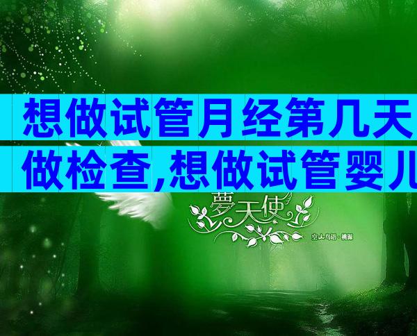 想做试管月经第几天做检查,想做试管婴儿月经第几天去检查