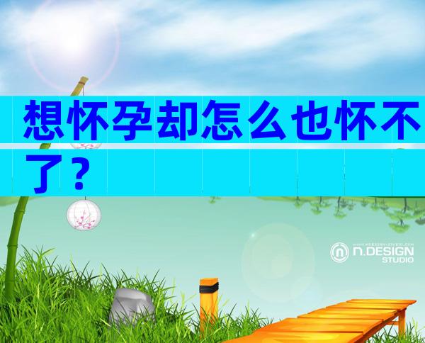 想怀孕却怎么也怀不了？
