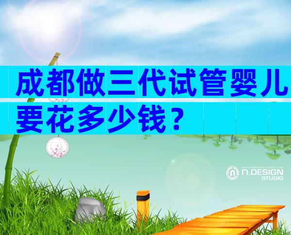 成都做三代试管婴儿要花多少钱？