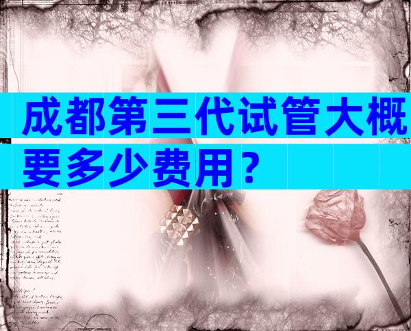 成都第三代试管大概要多少费用？