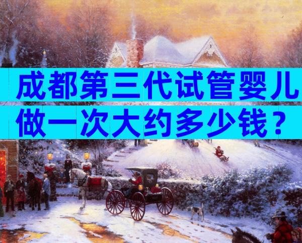 成都第三代试管婴儿做一次大约多少钱？
