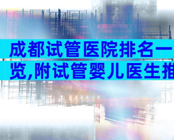 成都试管医院排名一览,附试管婴儿医生推荐