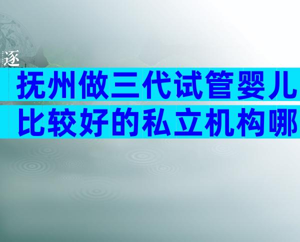 抚州做三代试管婴儿比较好的私立机构哪家比较好，快收藏起来吧