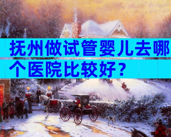 抚州做试管婴儿去哪个医院比较好？
