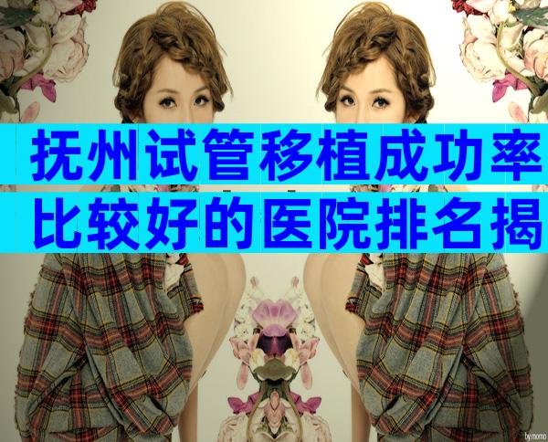 抚州试管移植成功率比较好的医院排名揭晓
