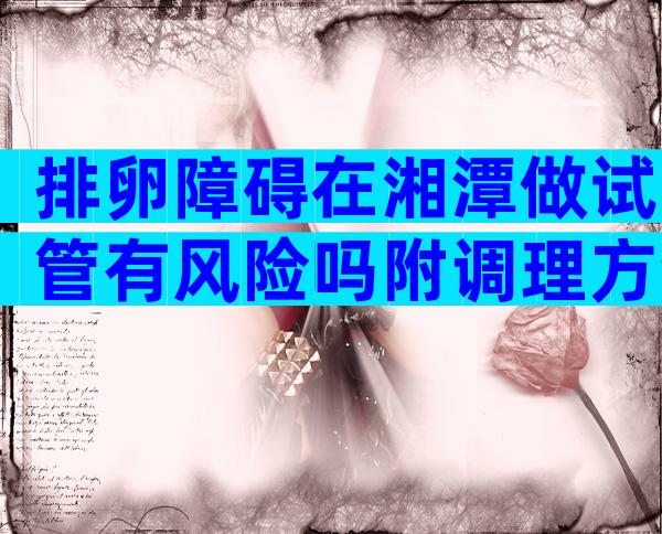 排卵障碍在湘潭做试管有风险吗附调理方法及详细费用