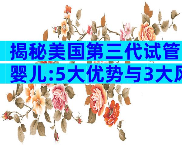 揭秘美国第三代试管婴儿:5大优势与3大风险,一文看懂赴美生育全流程