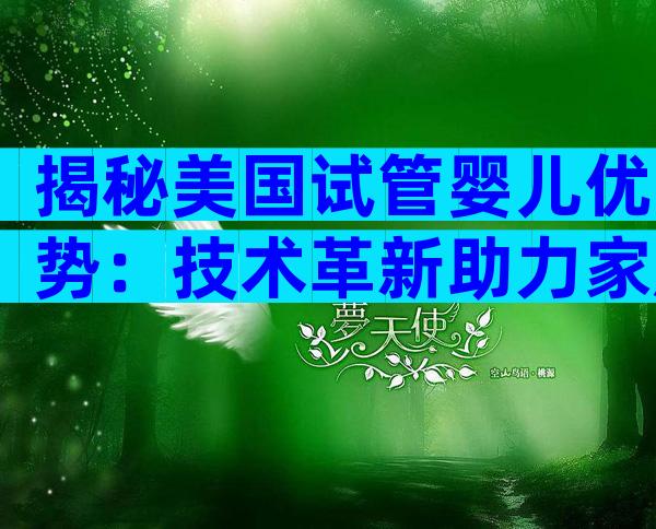 揭秘美国试管婴儿优势：技术革新助力家庭圆梦