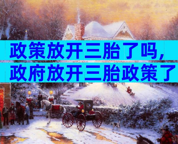 政策放开三胎了吗,政府放开三胎政策了