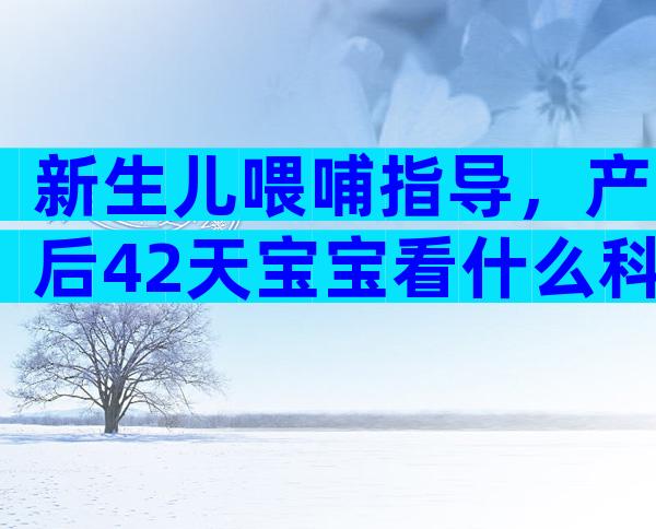 新生儿喂哺指导，产后42天宝宝看什么科？