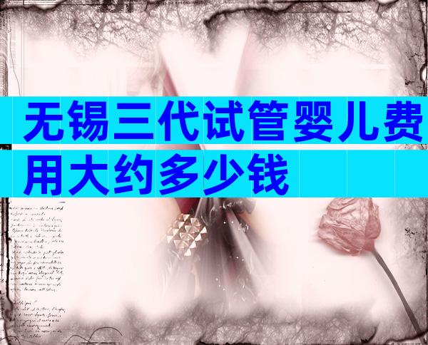无锡三代试管婴儿费用大约多少钱