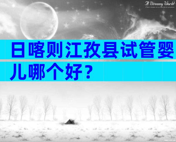 日喀则江孜县试管婴儿哪个好？