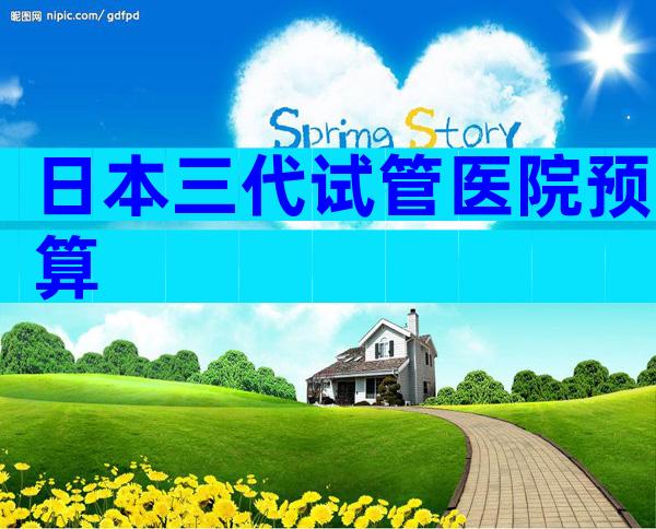 日本三代试管医院预算