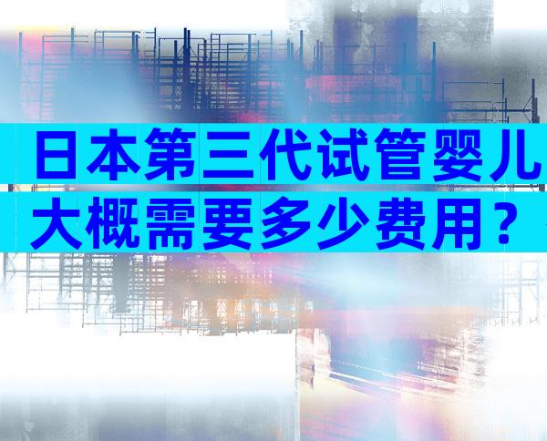 日本第三代试管婴儿大概需要多少费用？有没有什么要求
