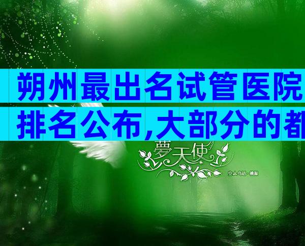 朔州最出名试管医院排名公布,大部分的都去这几家医院