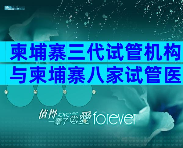 柬埔寨三代试管机构与柬埔寨八家试管医院流程对比
