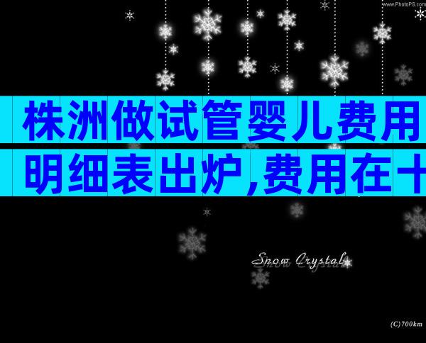 株洲做试管婴儿费用明细表出炉,费用在十万左右!