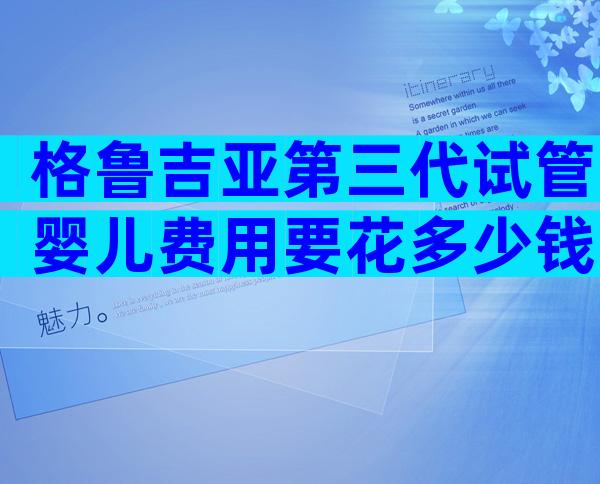 格鲁吉亚第三代试管婴儿费用要花多少钱？费用8-12万元左右？