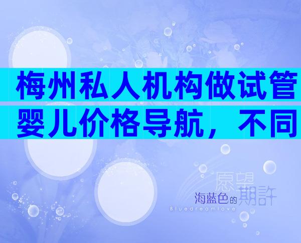 梅州私人机构做试管婴儿价格导航，不同地区费用差异大