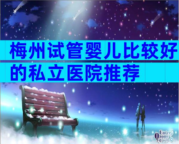 梅州试管婴儿比较好的私立医院推荐