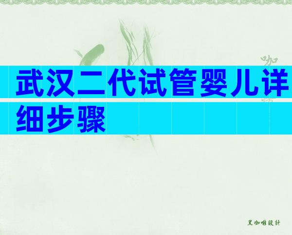 武汉二代试管婴儿详细步骤