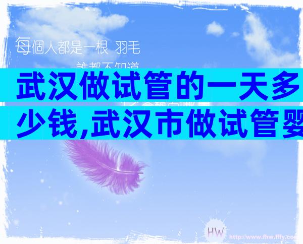 武汉做试管的一天多少钱,武汉市做试管婴儿多少钱