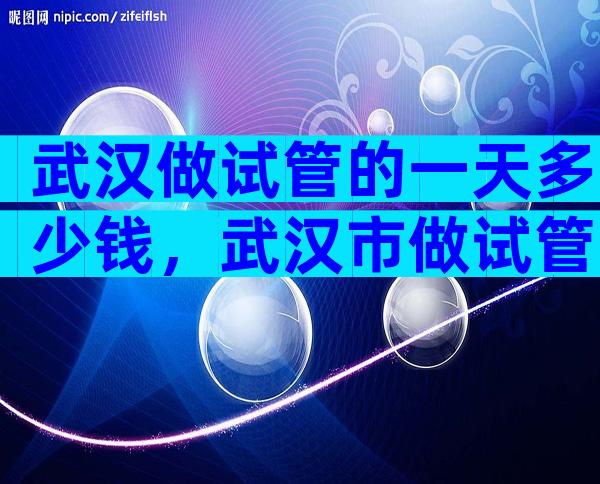 武汉做试管的一天多少钱，武汉市做试管婴儿多少钱