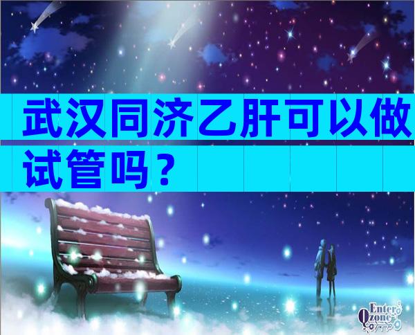 武汉同济乙肝可以做试管吗？