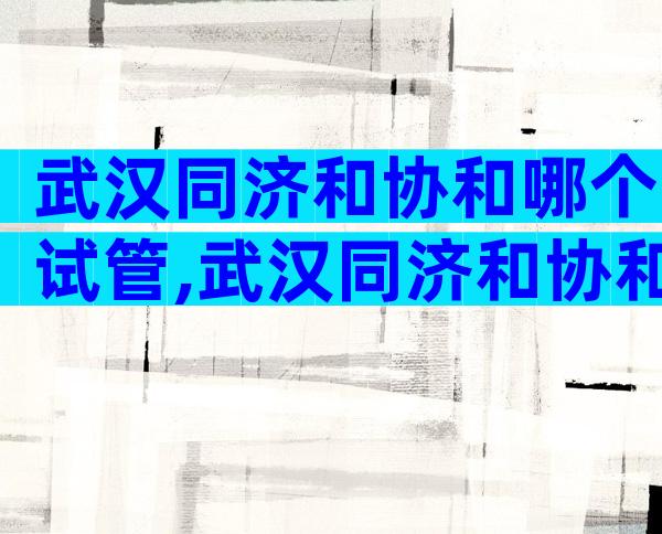 武汉同济和协和哪个试管,武汉同济和协和哪个医院更好