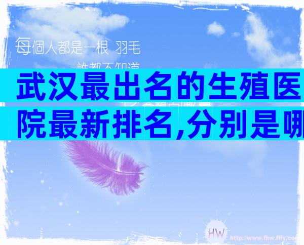 武汉最出名的生殖医院最新排名,分别是哪几家？