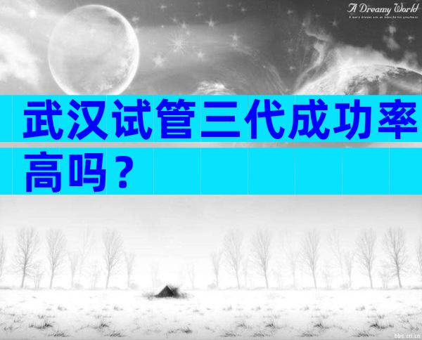 武汉试管三代成功率高吗？