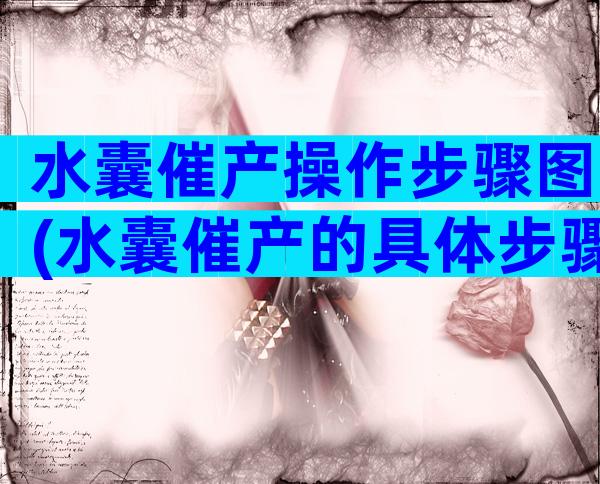 水囊催产操作步骤图(水囊催产的具体步骤)