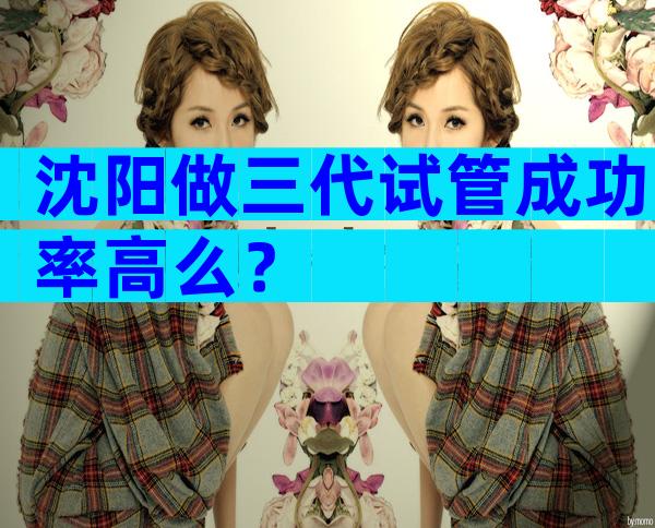 沈阳做三代试管成功率高么？