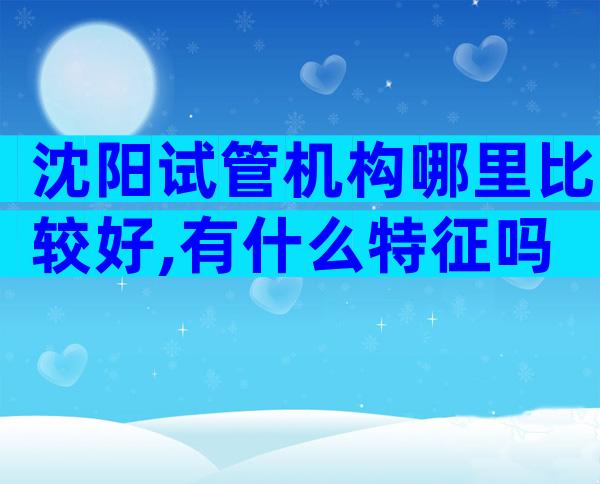 沈阳试管机构哪里比较好,有什么特征吗