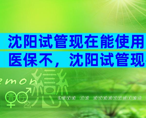 沈阳试管现在能使用医保不，沈阳试管现在能使用医保不报销吗？