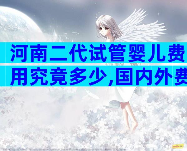河南二代试管婴儿费用究竟多少,国内外费用一览!