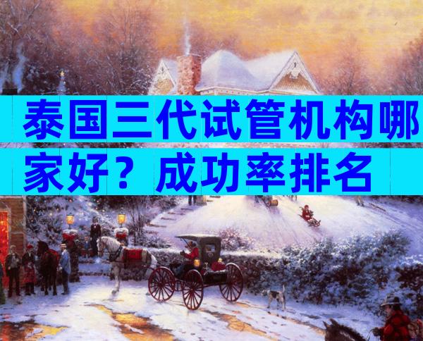 泰国三代试管机构哪家好？成功率排名