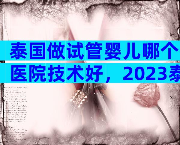泰国做试管婴儿哪个医院技术好，2023泰国十大试管医院名单汇总