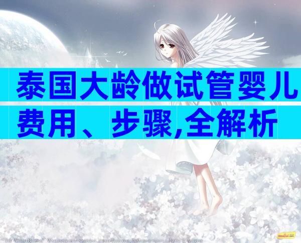 泰国大龄做试管婴儿费用、步骤,全解析