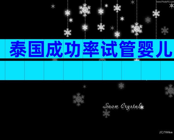 泰国成功率试管婴儿