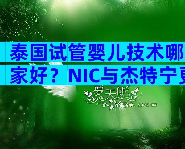 泰国试管婴儿技术哪家好？NIC与杰特宁更受国内家庭青睐！
