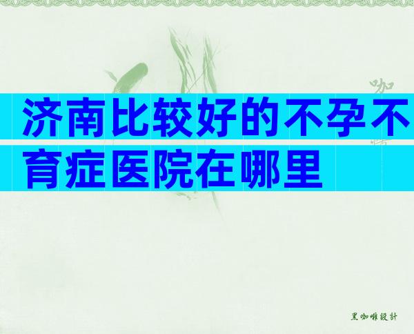 济南比较好的不孕不育症医院在哪里