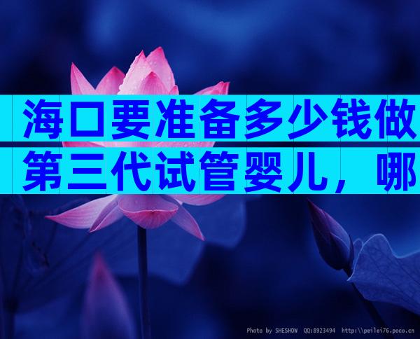 海口要准备多少钱做第三代试管婴儿，哪家医院好？