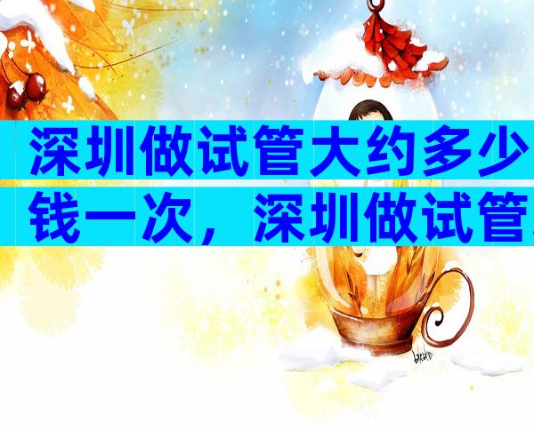 深圳做试管大约多少钱一次，深圳做试管现在多少钱啊