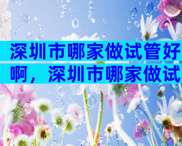 深圳市哪家做试管好啊，深圳市哪家做试管好啊