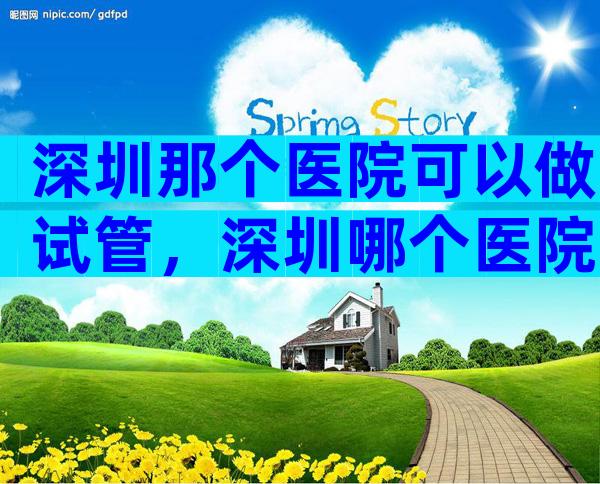 深圳那个医院可以做试管，深圳哪个医院能做试管婴儿