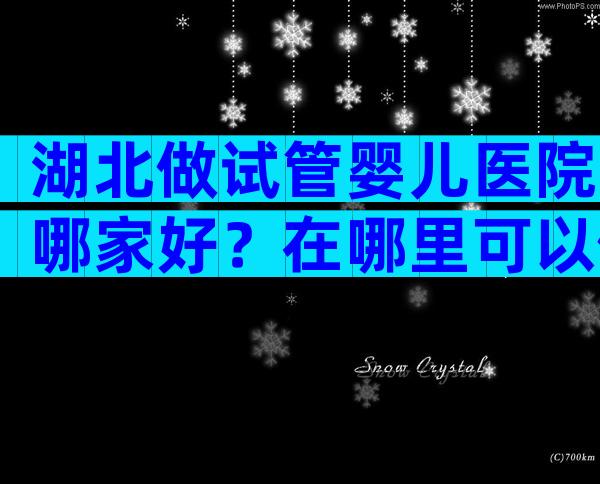 湖北做试管婴儿医院哪家好？在哪里可以做？
