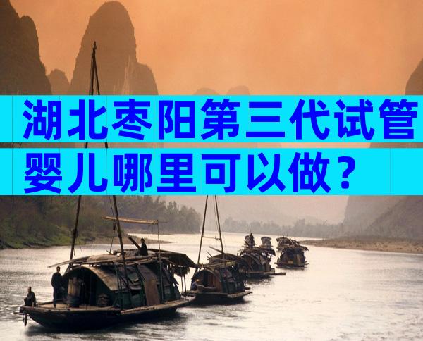 湖北枣阳第三代试管婴儿哪里可以做？
