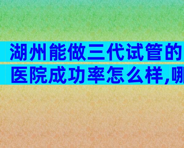 湖州能做三代试管的医院成功率怎么样,哪一家是最优选择