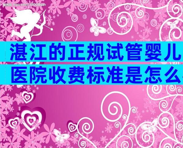 湛江的正规试管婴儿医院收费标准是怎么样的？治疗流程是怎么样的？